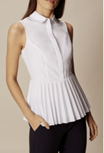 KM peplum pleat shirt